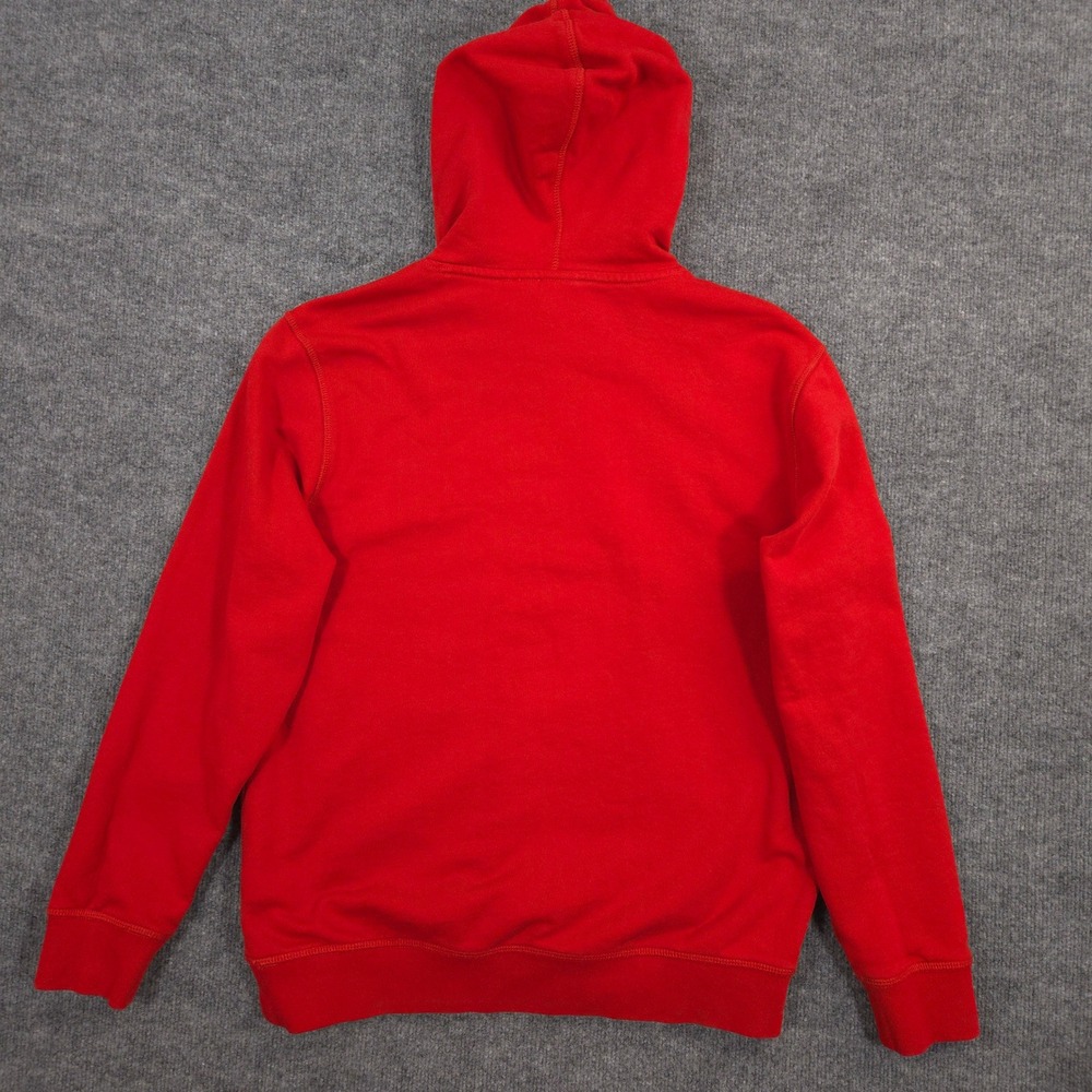 Hugo Boss Hoodie Mens Large Red Weltalk Logo Patch Cotton Terry Pullover Preppy - Picture 3 of 10